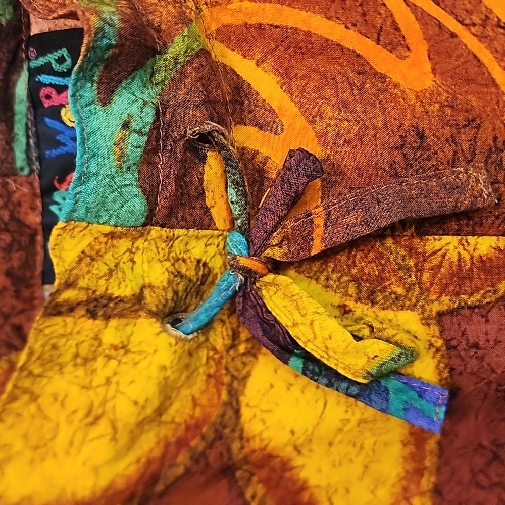 JAMS WORLD Capris/ Pants Rayon Multicolor Vibrant Floral Abstract Pockets - Picture 4 of 13